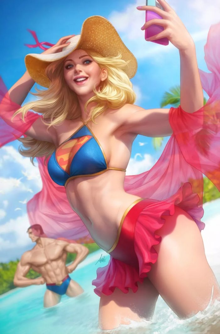 artgerm Supergirl dc swimsuit edition variant cover