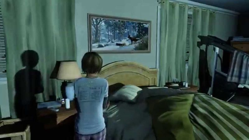 sarah explores the house in the Last of us