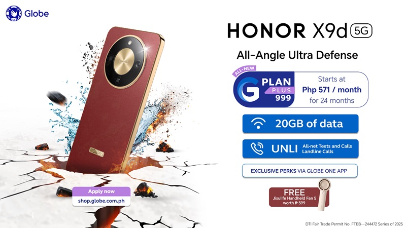 Main KV - HONOR X9d 5G now on Globe
