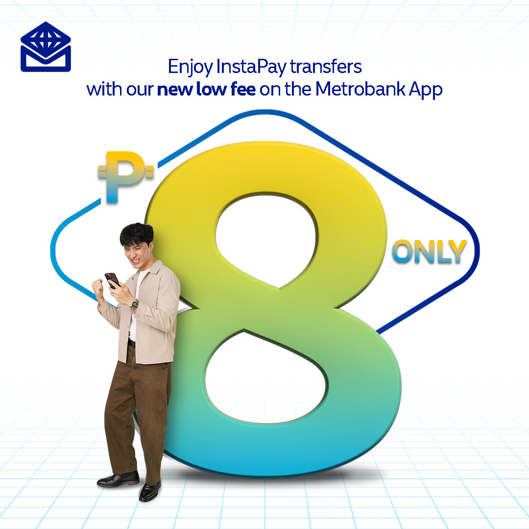 Metrobank lowers InstaPay fee to PHP8