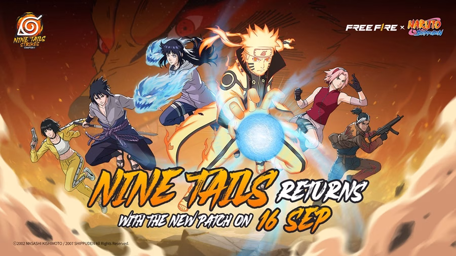 Free Fire x NARUTO SHIPPUDEN Chapter One Nine Tails Strikes returns - KV