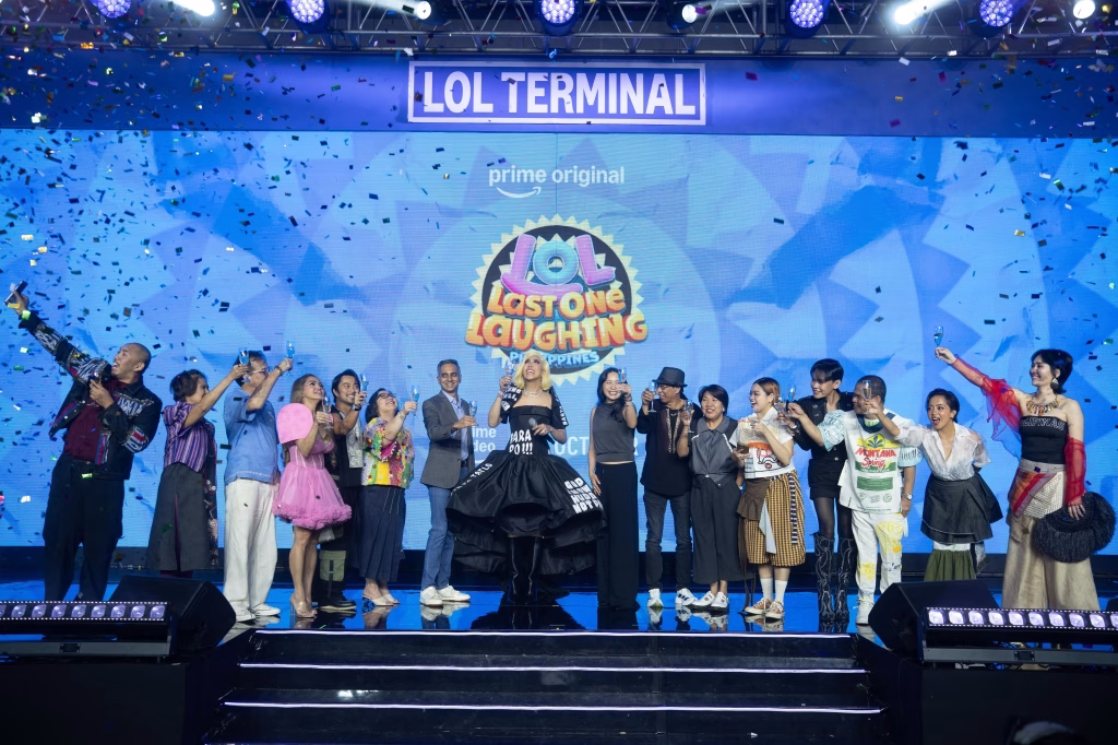 Vice Ganda, the cast, showrunners, and Prime Video representatives raise a toast to celebrate the successful premiere screening. 1